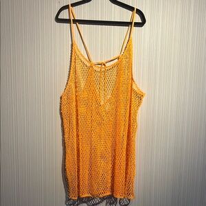 Plus size orange Wild Fable mesh top